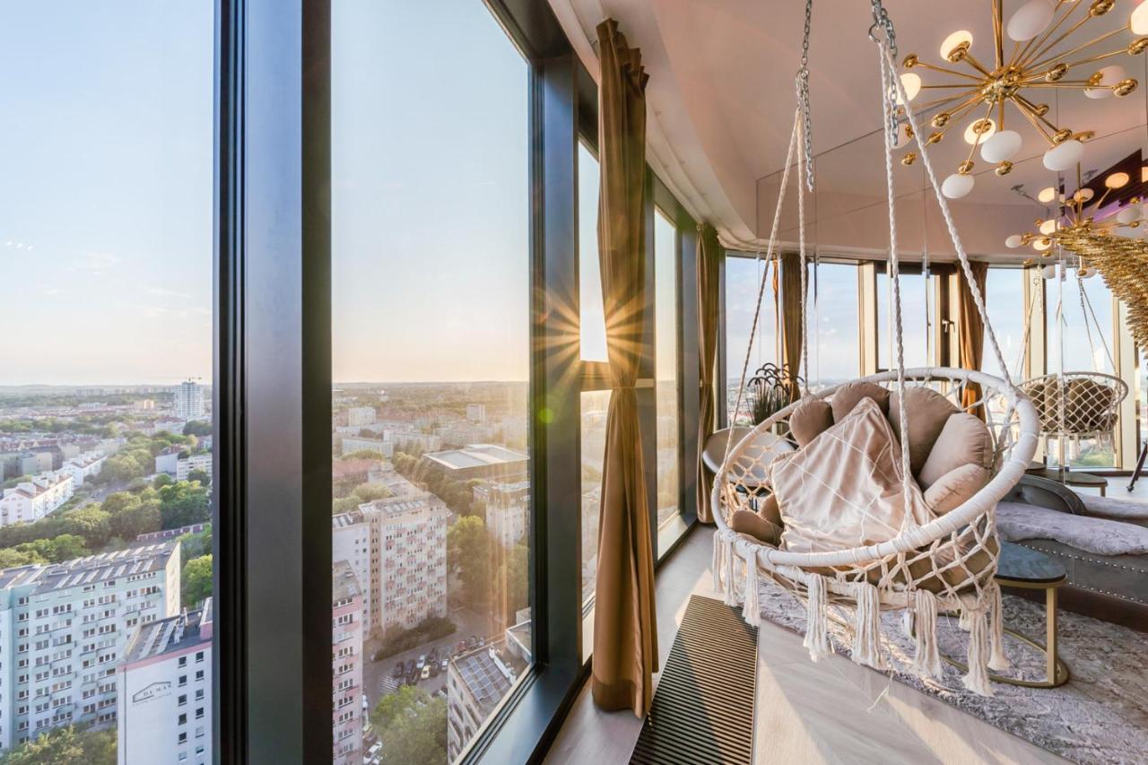 Sauna w Hanza Tower przy apartamencie Gold 21 w Szczecinie