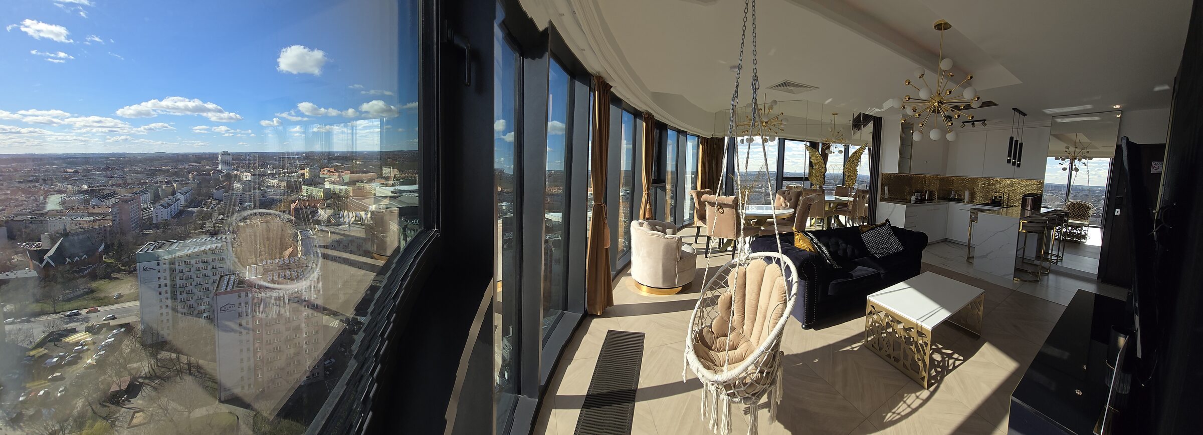 Sky lounge — panorama Szczecina