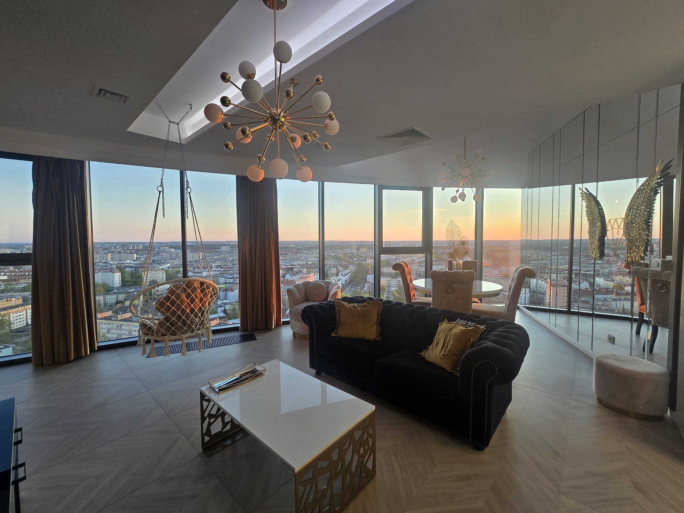 Otwarta przestrzeń dzienna apartamentu